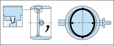 Metal sealing butterfly valve-floating ring