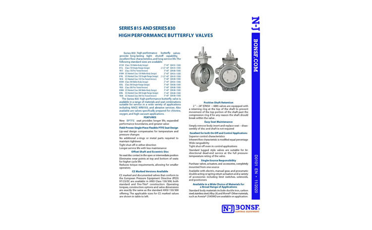 800 Series High performance Butterfly valves-D01...